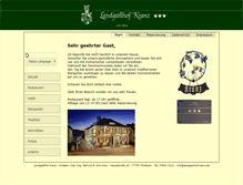 Tablet Screenshot of landgasthof-kranz.de
